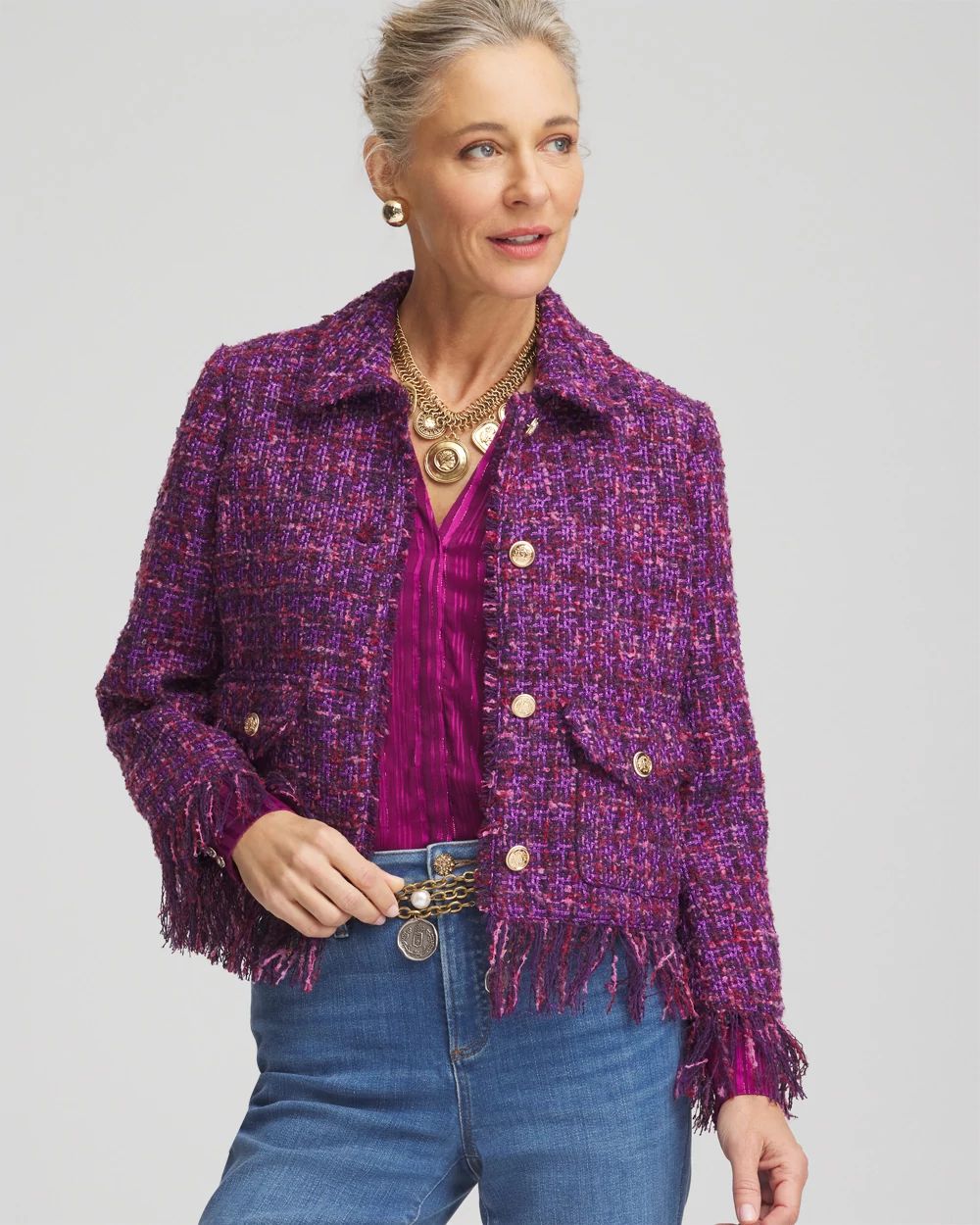 Fringe Tweed Jacket | Puff designs パフデザインズ